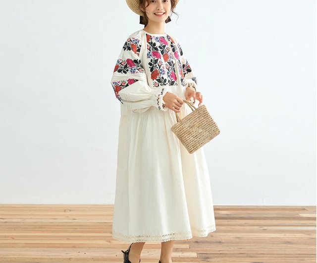 ethnic embroidered dress