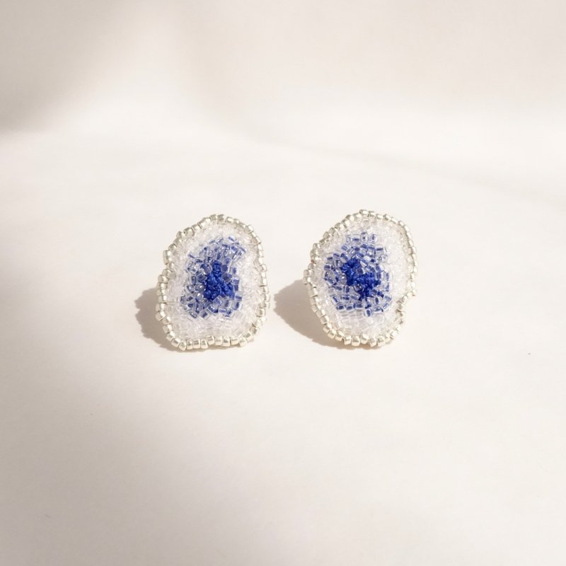 Thaw q - Earrings & Clip-ons - Glass Blue