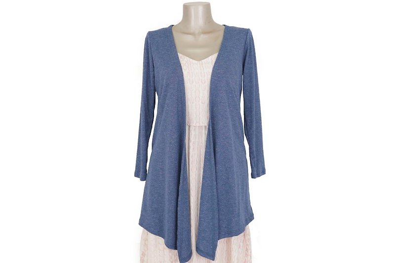 Long topper cardigan <Blue> - Overalls & Jumpsuits - Other Materials Blue