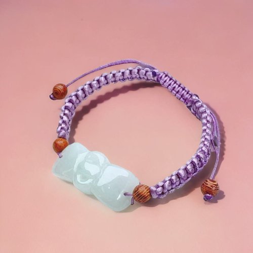 瓔珞珠寶盒 E.L.Jewelry Box 冰種蝴蝶結編織手鍊 | 天然緬甸A貨翡翠 | 送禮