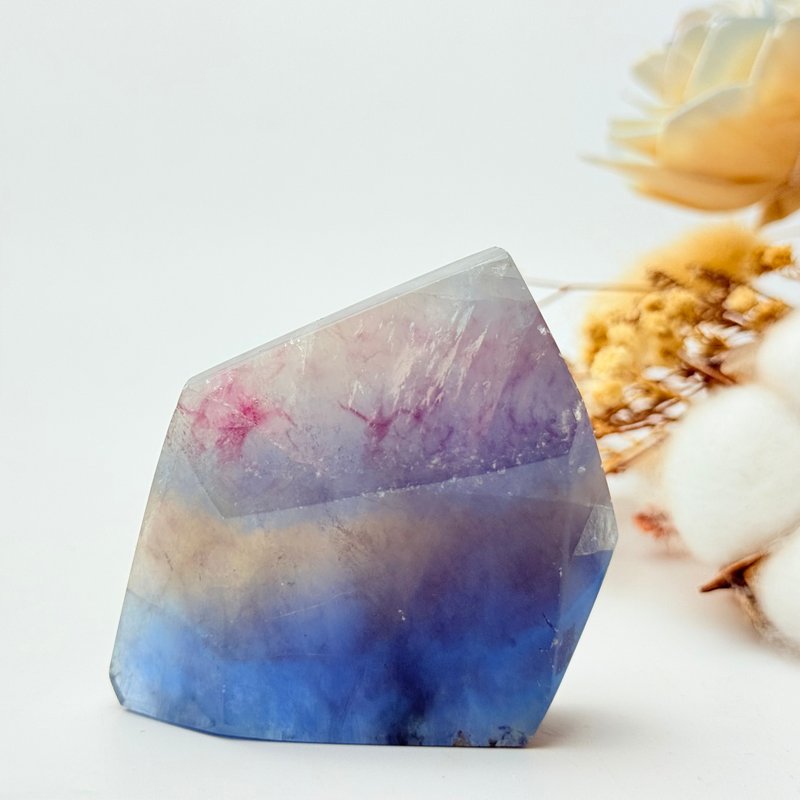 藍眼睛螢石隨形 藍螢石 海藍 夢幻紫 星空光 螢石隨形 藍100 - 擺飾/家飾品 - 水晶 多色