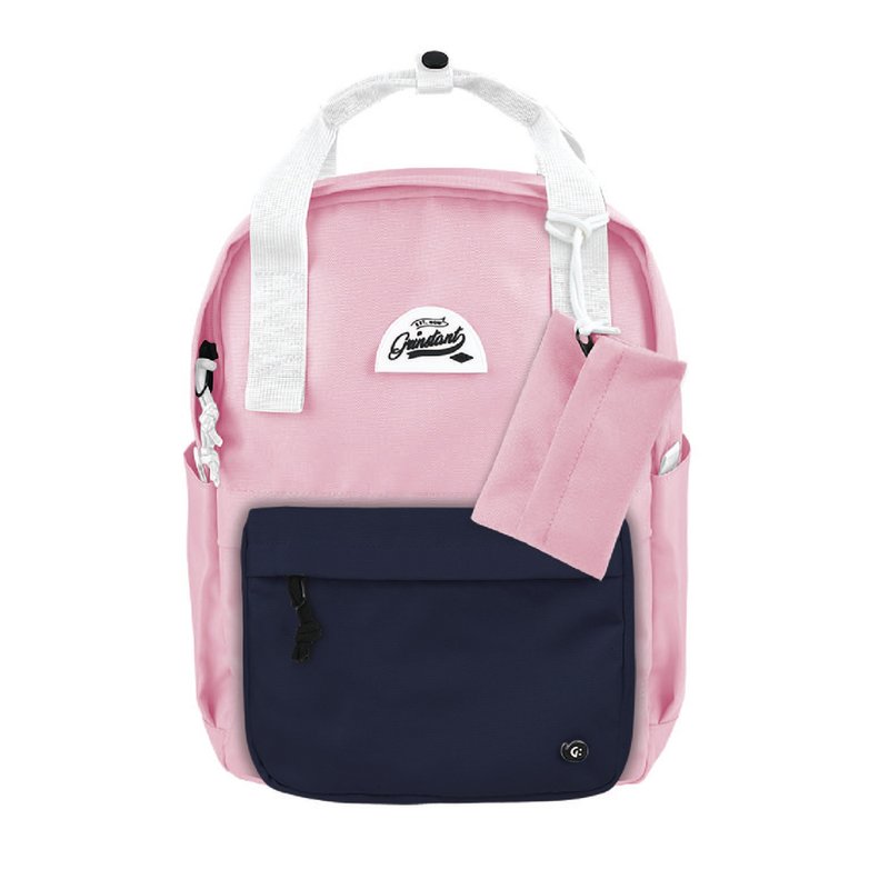 Grinstant Mix & Match Detachable 13" Backpack - Dream Series (Pink & Navy) - Backpacks - Polyester Pink