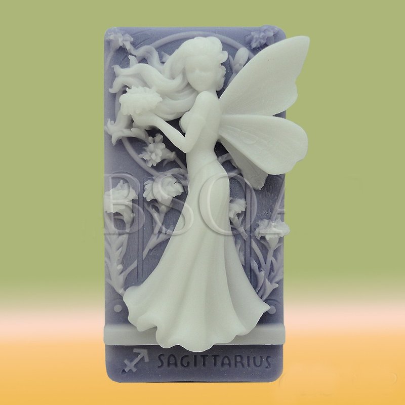 Zodiac Sagittarius Fairy handmade soap scented with Pear and Freesia - สบู่ - วัสดุอื่นๆ สีส้ม