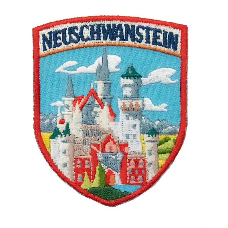 Germany Neuschwanstein Patch Iron On Patch Embroidered Deutschland Landmark