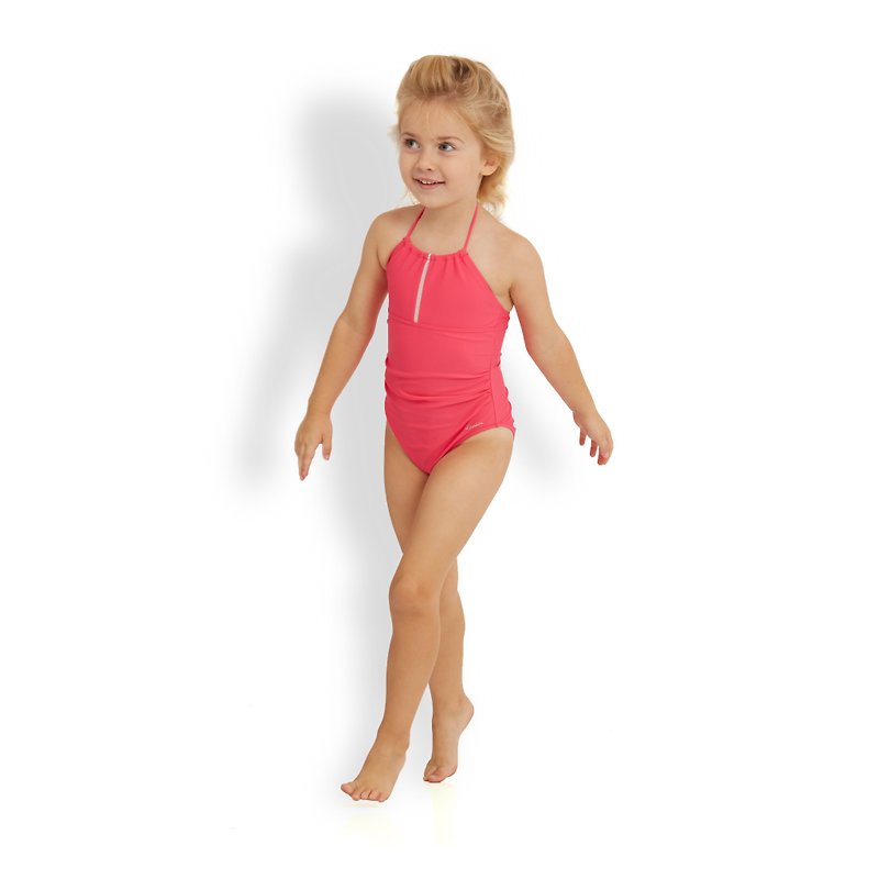 ANNABELLE 童裝: 高頸連身泳衣 - 兒童泳衣 - 聚酯纖維 紅色