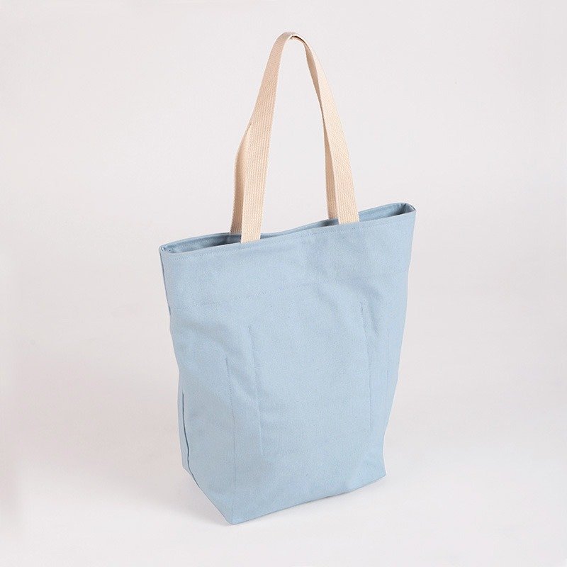 Rhythm bag-baby blue - Messenger Bags & Sling Bags - Cotton & Hemp Blue