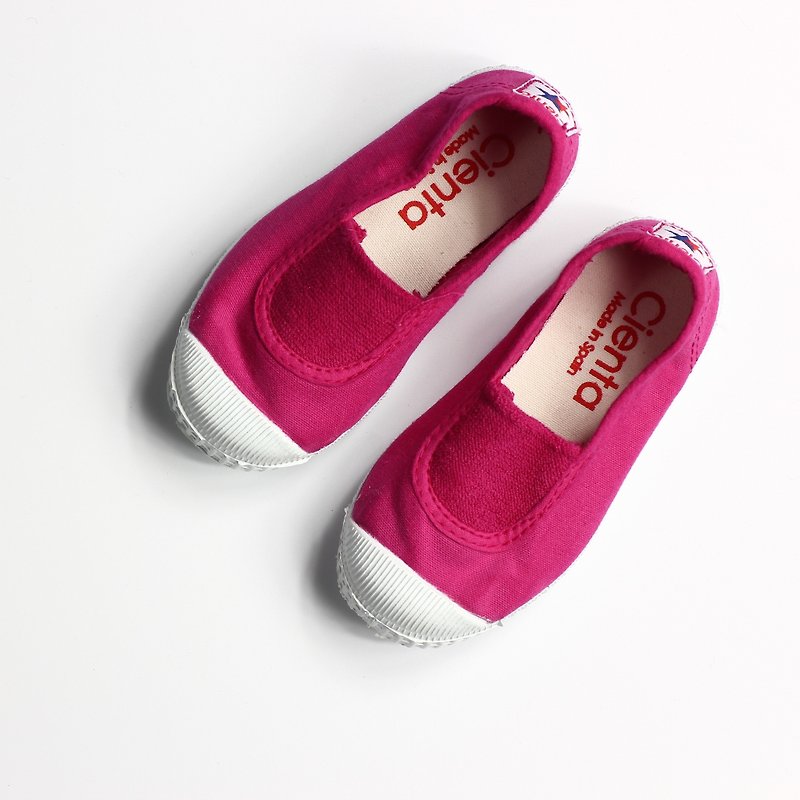スペイン人は靴CIENTA香ばしい大人サイズのピンクの靴7599788キャンバス - スリッポン - コットン・麻 レッド