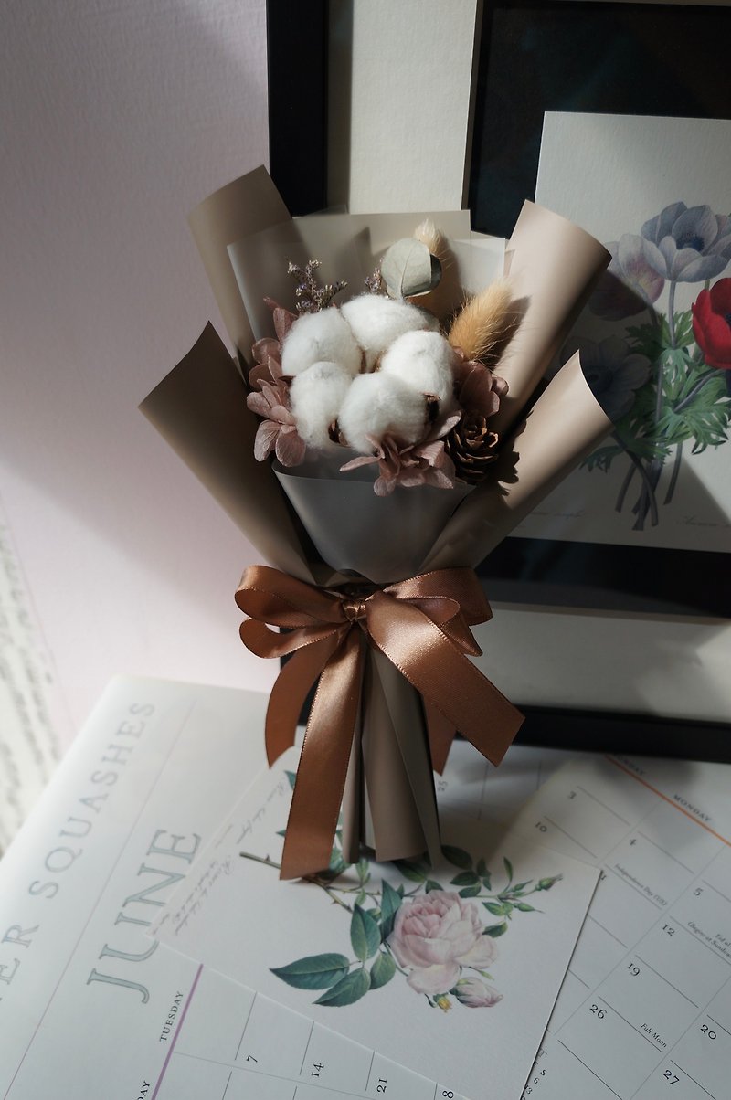 Preserved cotton bouquet/graduation bouquet/birthday bouquet/dry bouquet/cotton/preserved flower - Plants - Plants & Flowers 