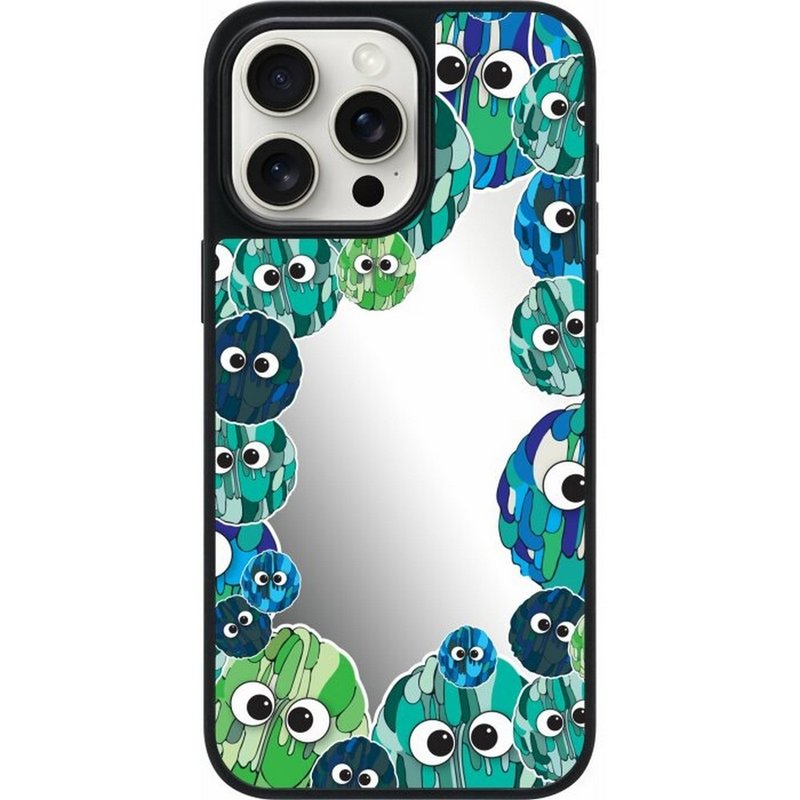 Ryan San - Blue Atom iPhone 16 Pro Max Samsung S24 Mirror Case - Phone Cases - Plastic Multicolor