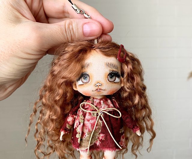 ミニチュアテキスタイル人形手作りソフトベビードール10cm女の子への 