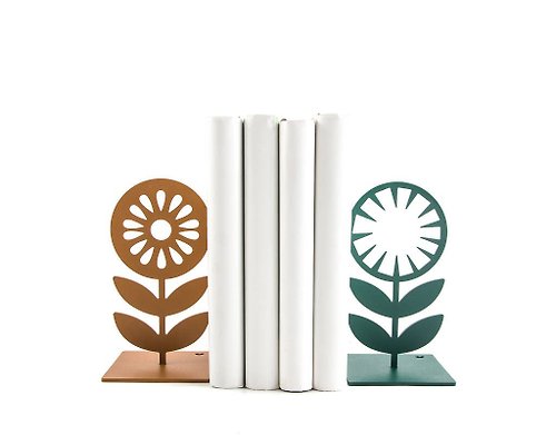 Design Atelier Article Nordic Flowers heavy metal Bookends // Scandinavian style // Free shipping //