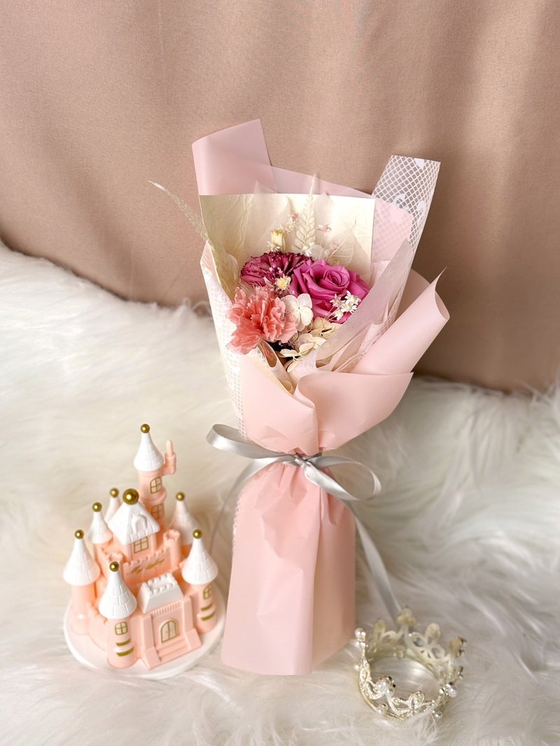 Preserved Flower-petty bourgeoisie pink bouquet - ช่อดอกไม้แห้ง - พืช/ดอกไม้ สึชมพู