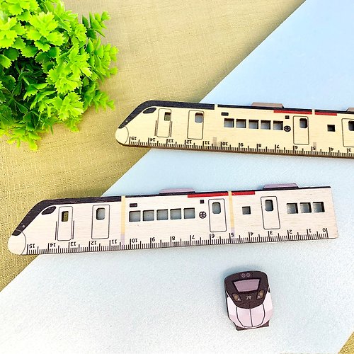新格子創意設計 15cm列車造型木尺－EMU3000 台鐵授權