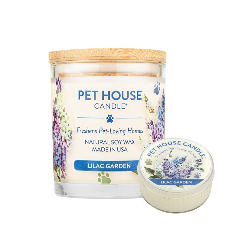 【美國PET HOUSE】室內除臭寵物香氛蠟燭-紫丁香花園 - 香氛蠟燭/燭台 - 蠟 
