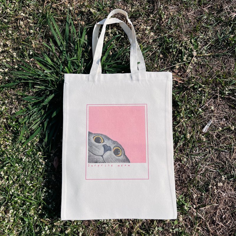 萌寵躲貓貓系列 - 帆布袋 - 六款 totebag - 手提包/手提袋 - 棉．麻 