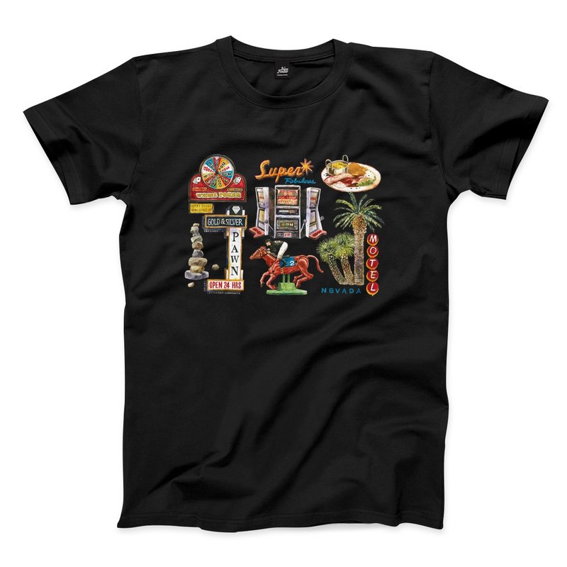 Las Vegas Morning - Black - Unisex T-Shirt - Men's T-Shirts & Tops - Cotton & Hemp Black