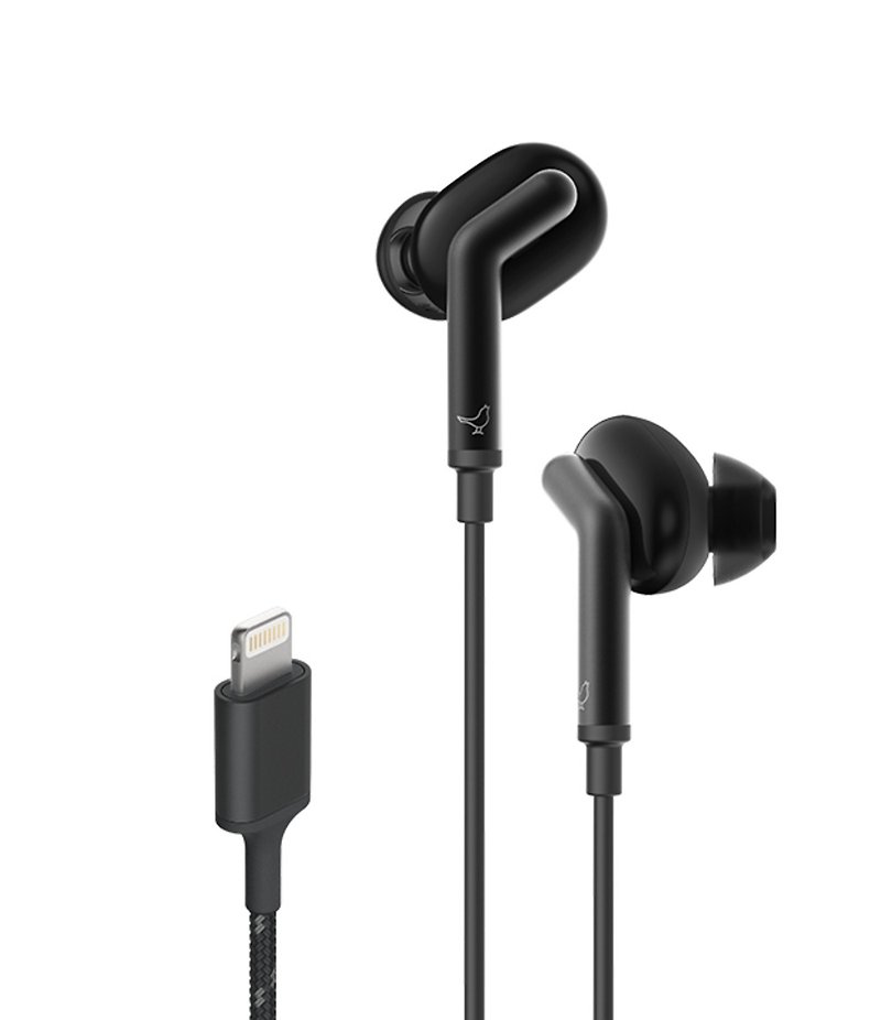 Libratone Bird Headphones Core+ Active Noise Cancelling Ultra-low Latency Gaming Sports Waterproof High-Quality Headphones - หูฟัง - ซิลิคอน สีดำ