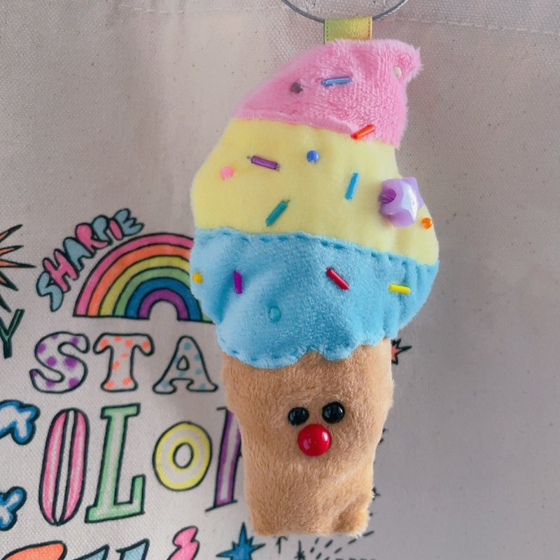 Rainbow Soft-chan's mascot keychain/plush keychain - Kids' Toys - Other Materials Multicolor