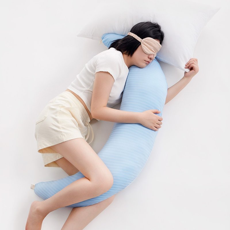 Qingniao Home Multipurpose Cooling Curved Pillow - หมอน - เส้นใยสังเคราะห์ สีน้ำเงิน