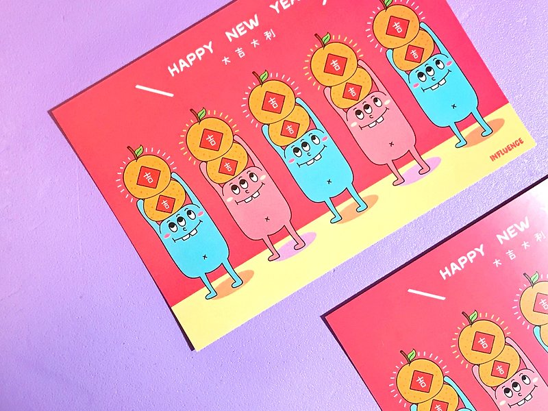 Good luck / greeting card postcard - การ์ด/โปสการ์ด - กระดาษ หลากหลายสี