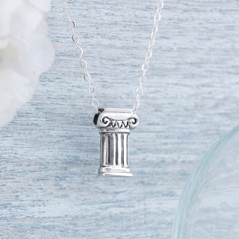 Roman column (Silver necklace) - สร้อยคอ - เงินแท้ 