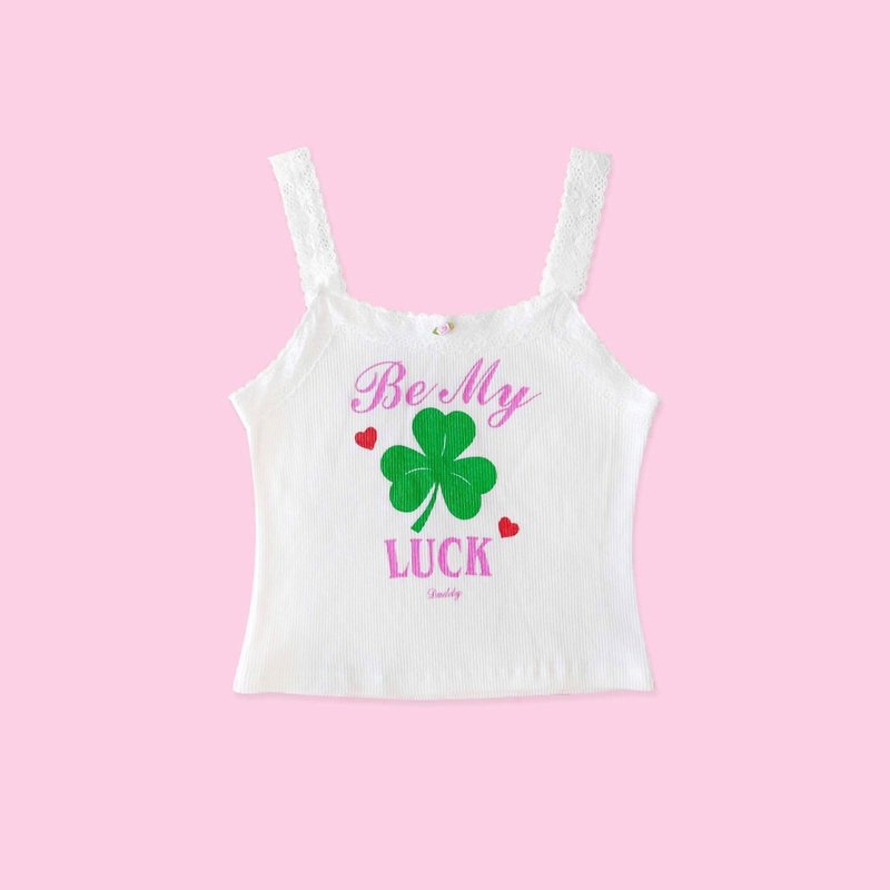 DADDY | Be my luck tank top เสื้อกล้าม tank top ผ้ายืดเนื้อ rib ร่อง สุดน่ารัก - เสื้อผู้หญิง - วัสดุอื่นๆ 