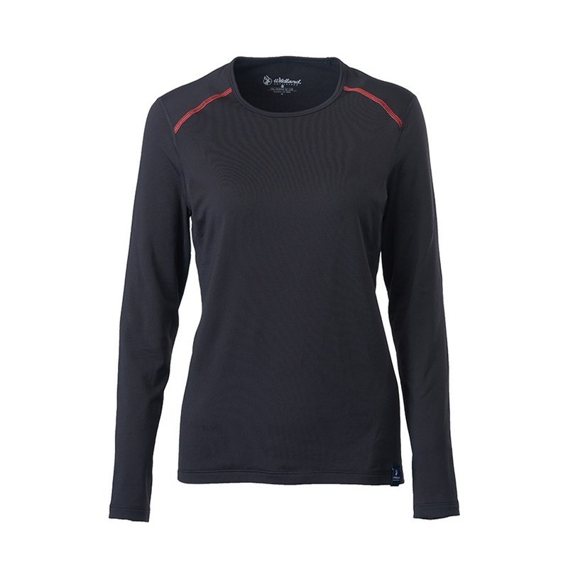 【Wildland 荒野】輕能量纖維親膚保暖衣 女 黑色 W2671-54 - 女上衣/長袖上衣 - 聚酯纖維 黑色