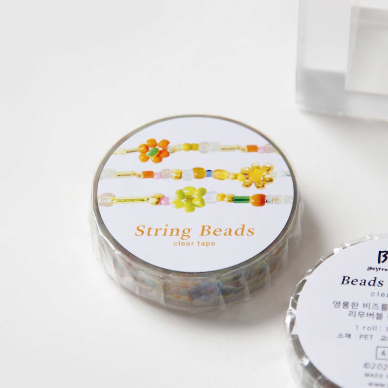 String Beads Clear Tape | Beads Necklace - Washi Tape - Other Materials Transparent