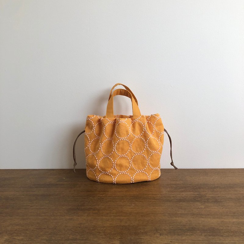 Airy Bag Mina Perhonen Tambourine Handmade - Handbags & Totes - Cotton & Hemp Orange