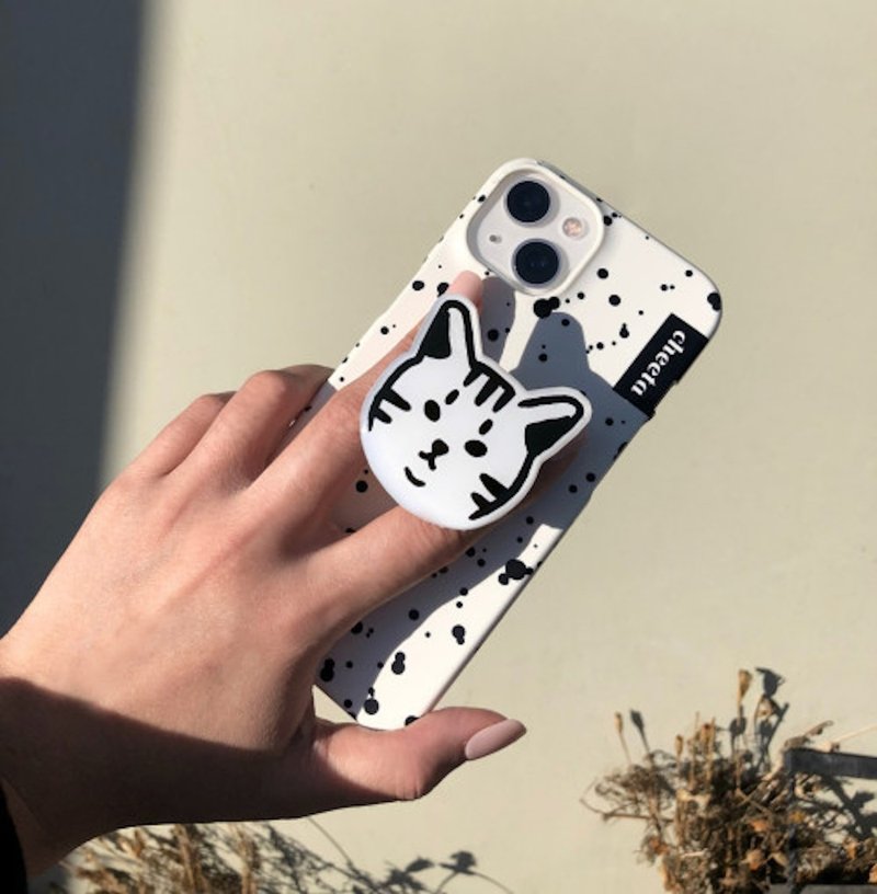 Cat Dog Painting Hard Case Custom Made - Phone Cases - Plastic Black