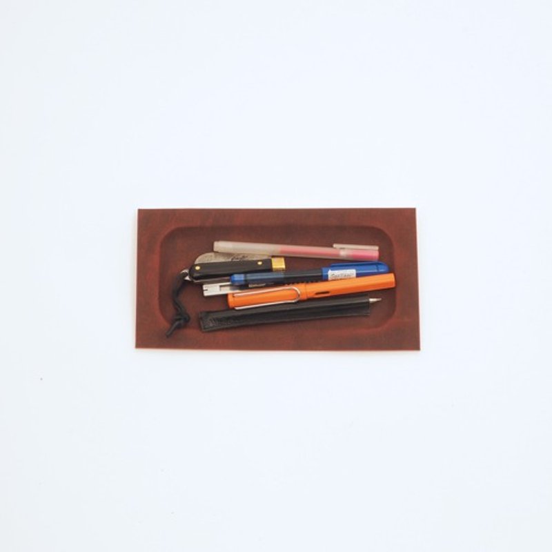 cow leather pentray（ダークレッド）/牛革/ヌメ/PT001R - 其他 - 真皮 