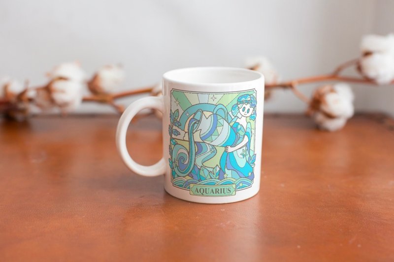 Duck Graffiti | Constellation Series |  Aquarius Mug - Mugs - Pottery 