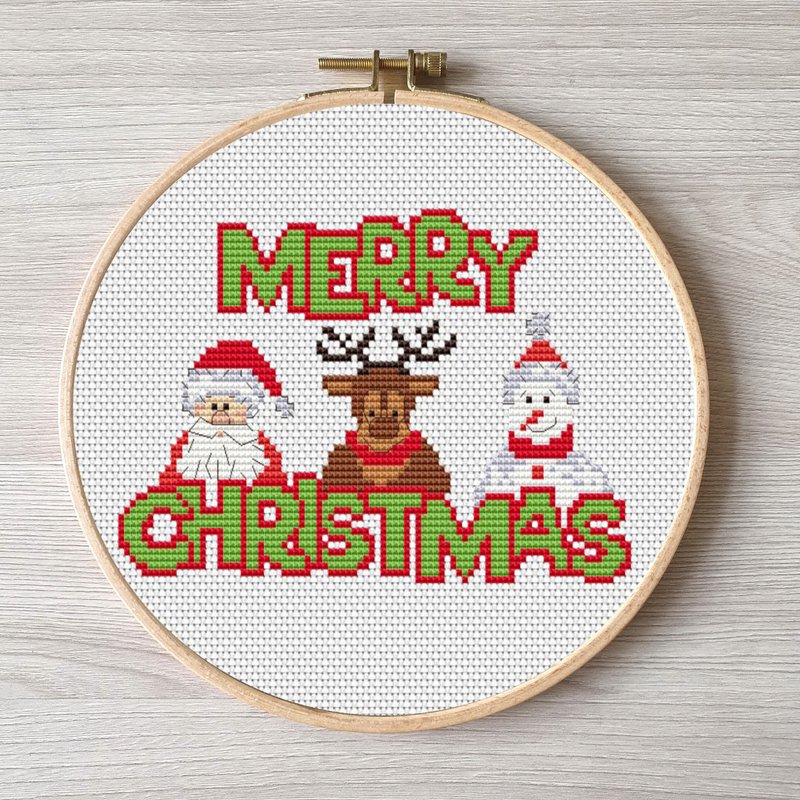 聖誕老人 刺 Santa pattern pdf cross stitch DIY Design Christmas digital Small - 其他數位設計 - 其他材質 