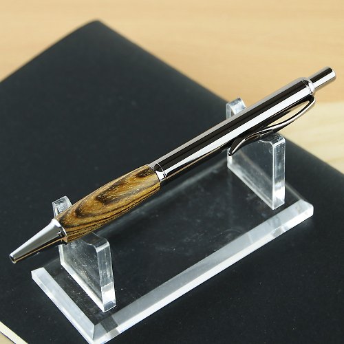 朵拉 | 木作空間 訂製-自動鉛筆+原子筆 按壓式短握位木筆 / 墨西哥黃金檀
