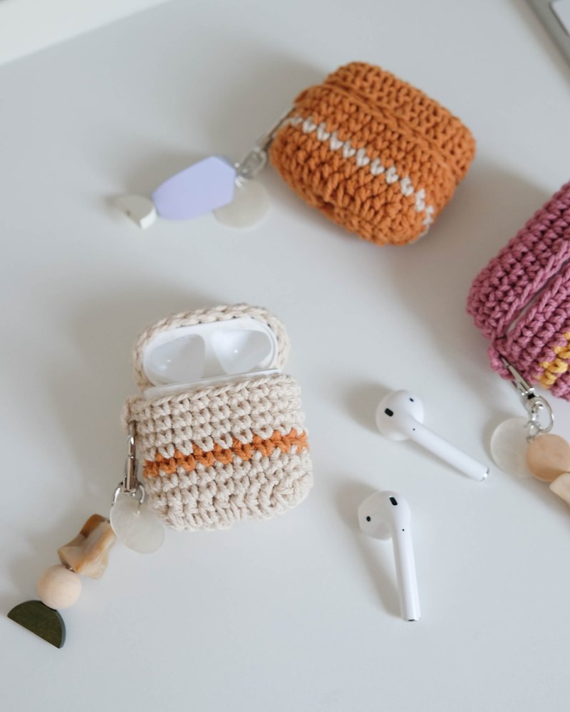 Knitted airpods case (1,2) - Keychains - Other Materials Khaki