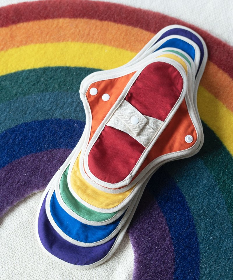 Loulou pride cloth pads set (6 pieces) - 布衛生棉/生理用品 - 棉．麻 多色