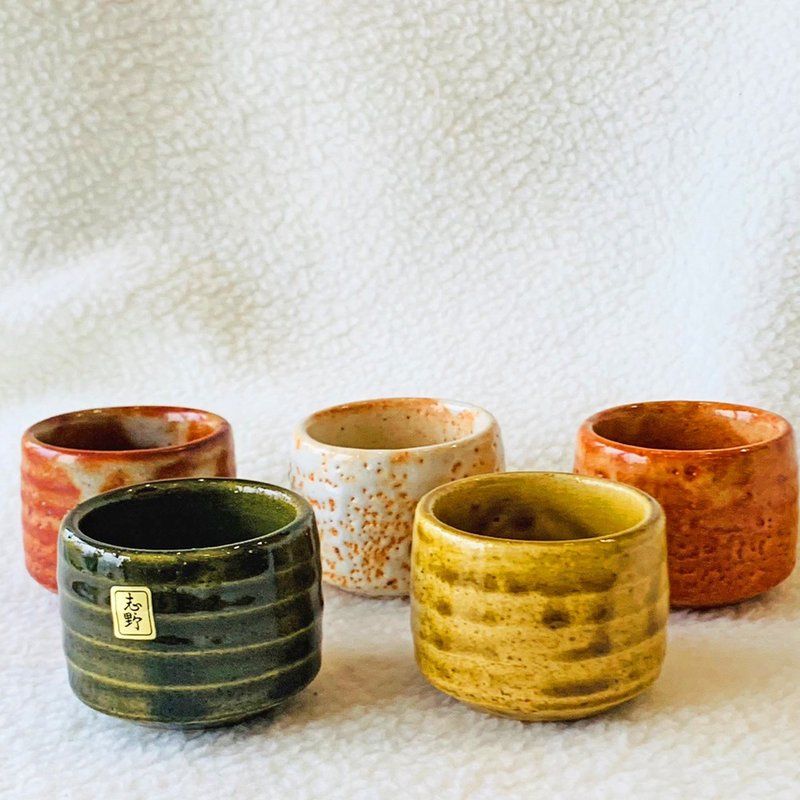 Japanese-style Shino-yaki hand-made teacup │ Colorful condensed chain glaze Japanese national treasure tea - ถ้วย - ดินเผา หลากหลายสี