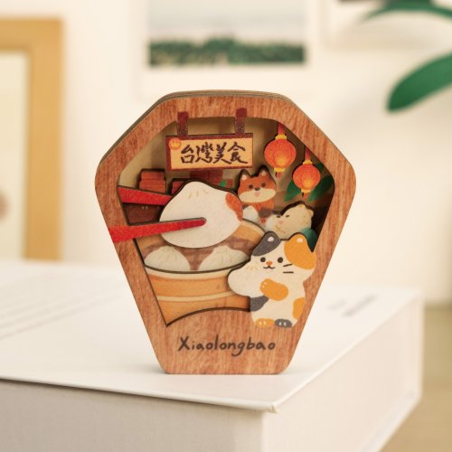 遊木時光 woodtime 【星願磁鐵燈-小籠包】臺灣紀念品 / 生活配件 / 冰箱貼