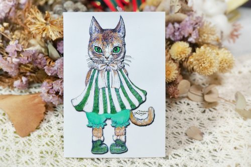 Ringo 克萊兒─手繪日製動物療癒防水貼紙/小卡片/行李箱/筆電