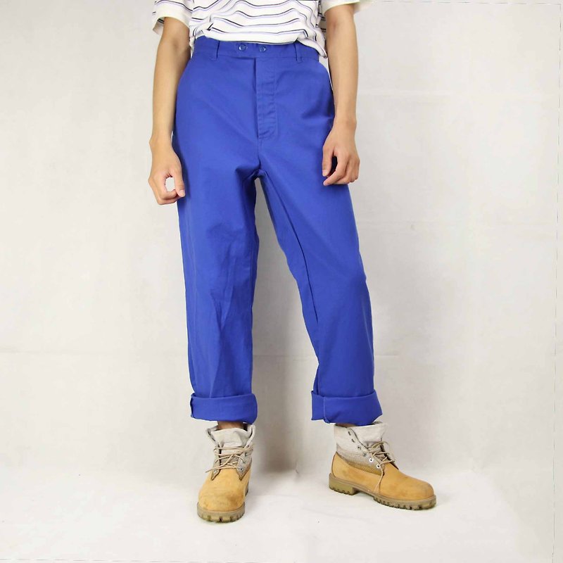 Tsubasa.Y Ancient House 005 European Work Pants, Tooling Blue Trousers Work Pants - Men's Pants - Other Materials 