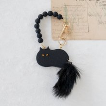 【選擇眼睛顏色】貓 吊飾 / matte Black