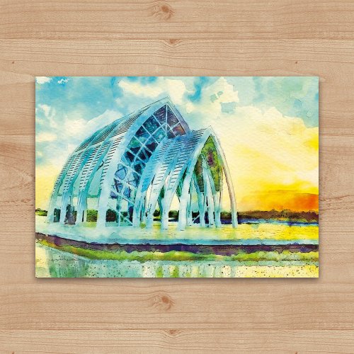 尼森設計 Nisan Design 明信片 繪畫系列 – 臺南 水晶教堂