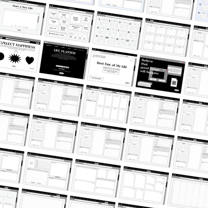 Hisome電子筆記【生活夢想家】平板電子模版數位筆記goodnotes - 電子手帳及素材 - 其他材質 