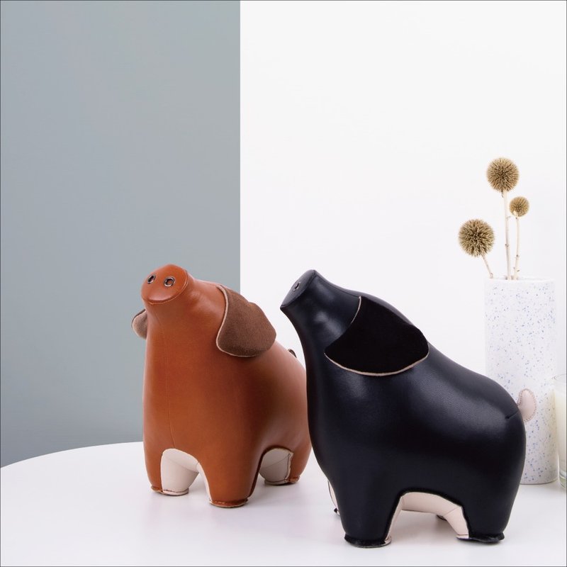 Zuny - Pig Diya - Doorstop - Items for Display - Faux Leather Multicolor