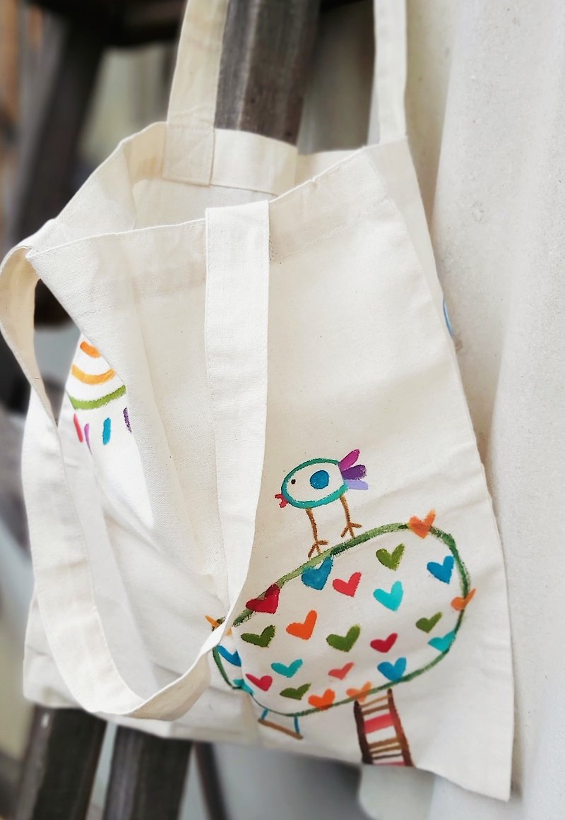 【純手繪】小提袋 | 環保購物袋 | 胚布 | 自然系 - 側背包/斜孭袋 - 其他材質 多色