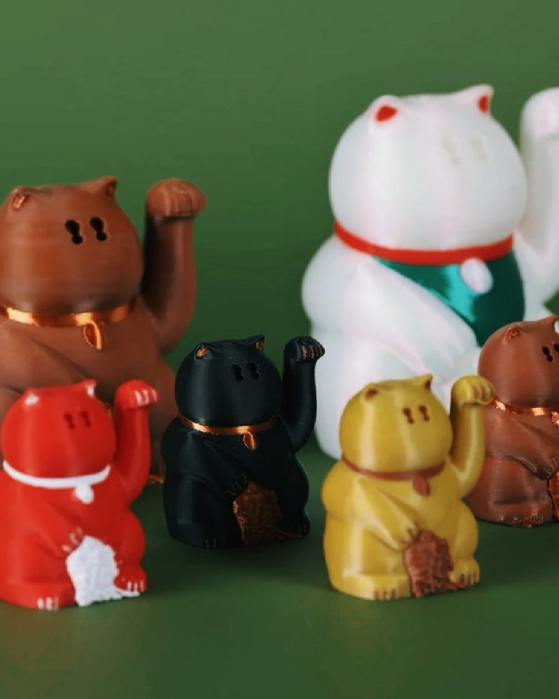 3D Taiyaki Fortune Cat - อื่นๆ - พลาสติก ขาว