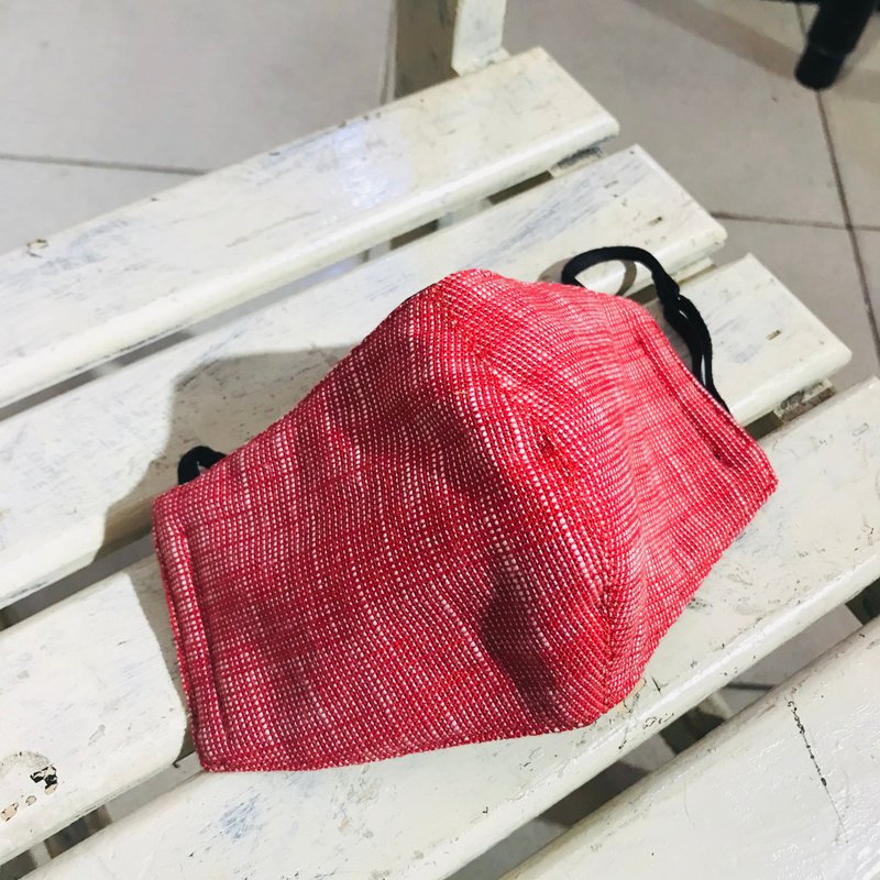 Sienna蠶絲裡立體口罩(童用) - 口罩/口罩收納套 - 棉．麻 紅色