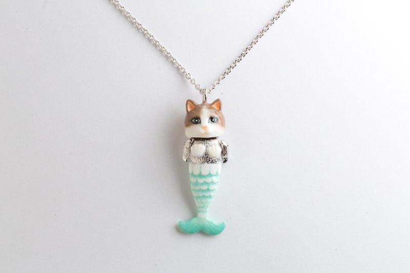 布偶人魚貓項鍊 - 項鍊 - 琺瑯 