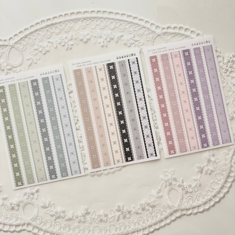 Frill strap sticker - 貼紙 - 紙 