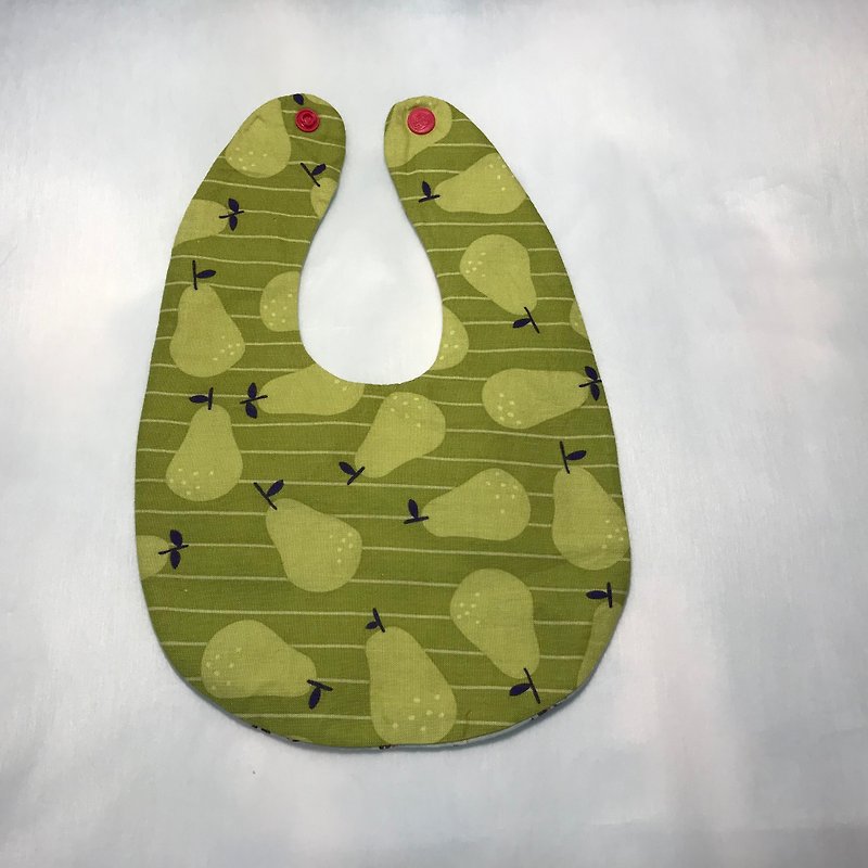 Pear hand-made bib/saliva towel - ผ้ากันเปื้อน - ผ้าฝ้าย/ผ้าลินิน 